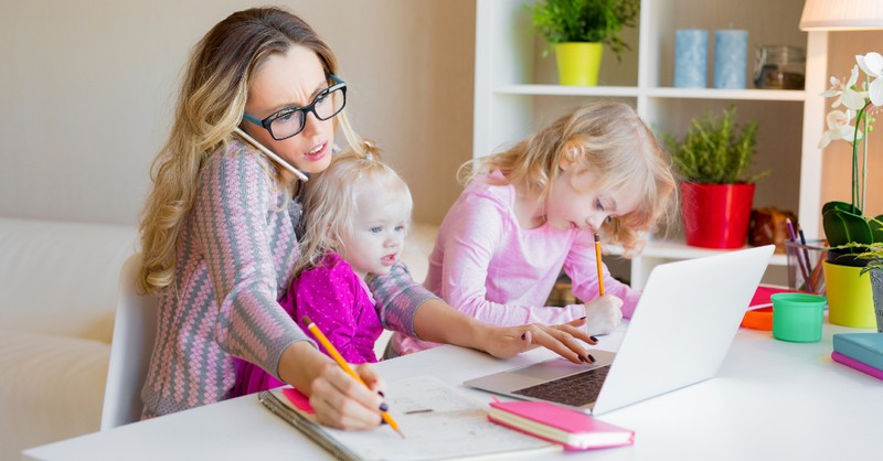 Working mom, busy with two kids