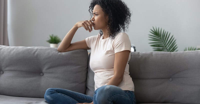 woman in deep thought