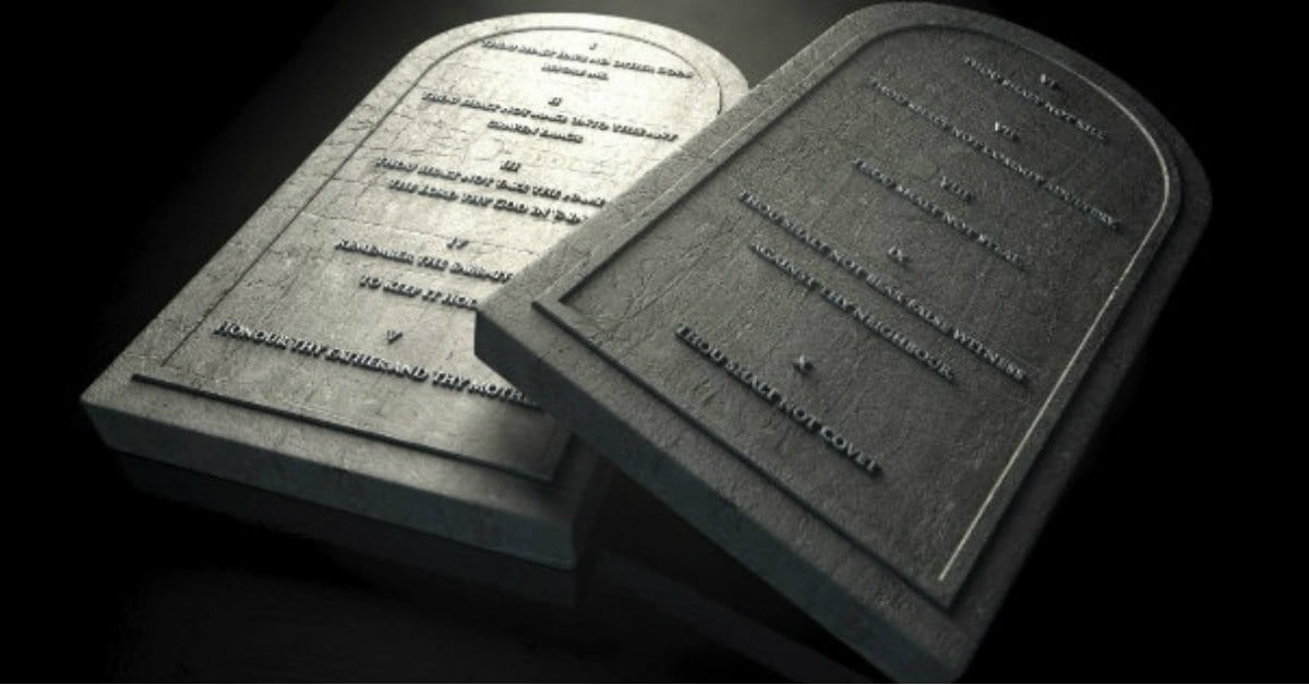 stone replica tablets for ten commandments