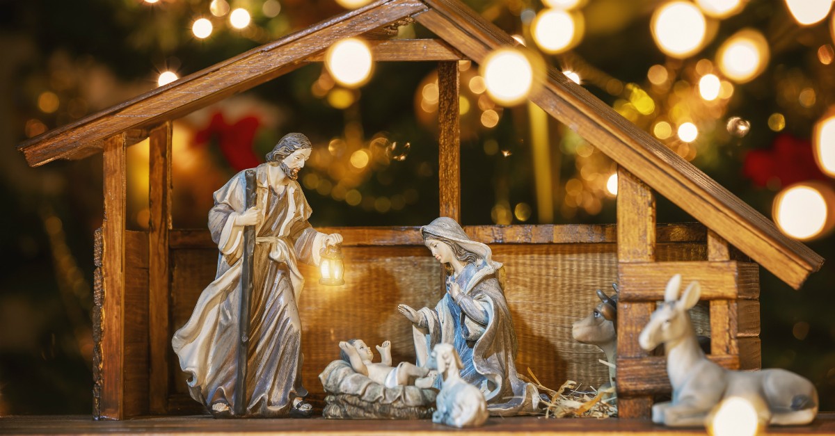 7. Put the Nativity Scene on display.